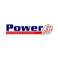 Logo Power Racing Electronics: testo blu "Power" con barra rossa sotto "Racing Electronics" e grafica rossa stilizzata a destra.